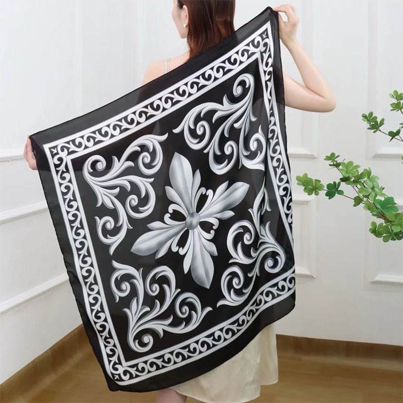 Khăn lụa vuông thời trang cao cấp bản 90x90cm