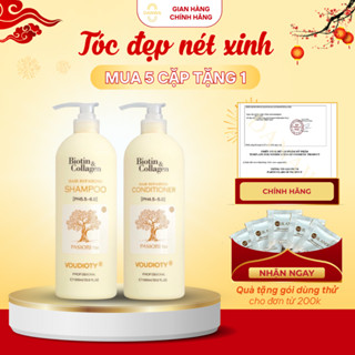 Dầu Gội Biotin Collagen Voudioty siêu mượt, phục hồi khô xơ màu VÀNG Danawa 500 1000ml [2021]