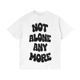 Áo Thun Not Alone ROSS STUDIO Trắng Logo In Nổi 280gsm - NOT ALONE ANY MORE WHITE T-SHIRT