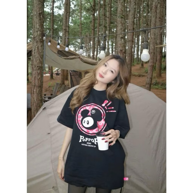 Áo Thun PopPop Siêu Cute Hàng Cao Cấp VNXK Form Unisex Chất 100% Cotton Đầy Đủ Tem Tag