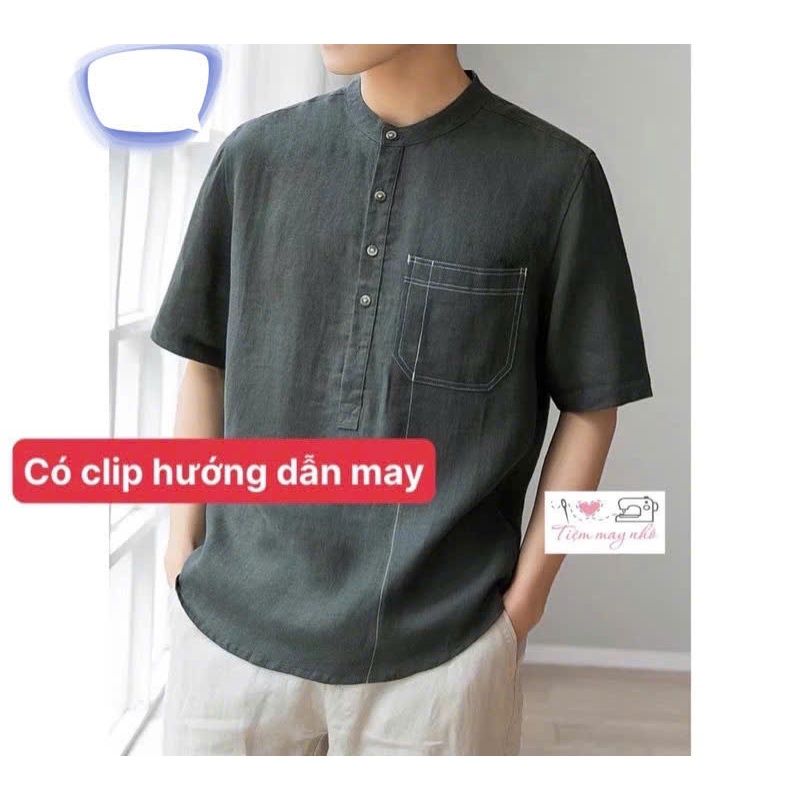 RB20_Rập giấy may áo nam bổ trụ