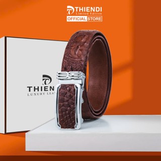 Thắt lưng cá sấu nam cao cấp hàng hiệu Kalis x Thiendi BALT3 Dây nịt nịch thắt lưng nam da cá sấu thật Fullbox