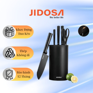 Bộ dao kéo 5 món JIDOSA JD3600 , Bộ dao kéo cao cấp sắc bén đúc nguyên khối bằng thép không gỉ 5CR15