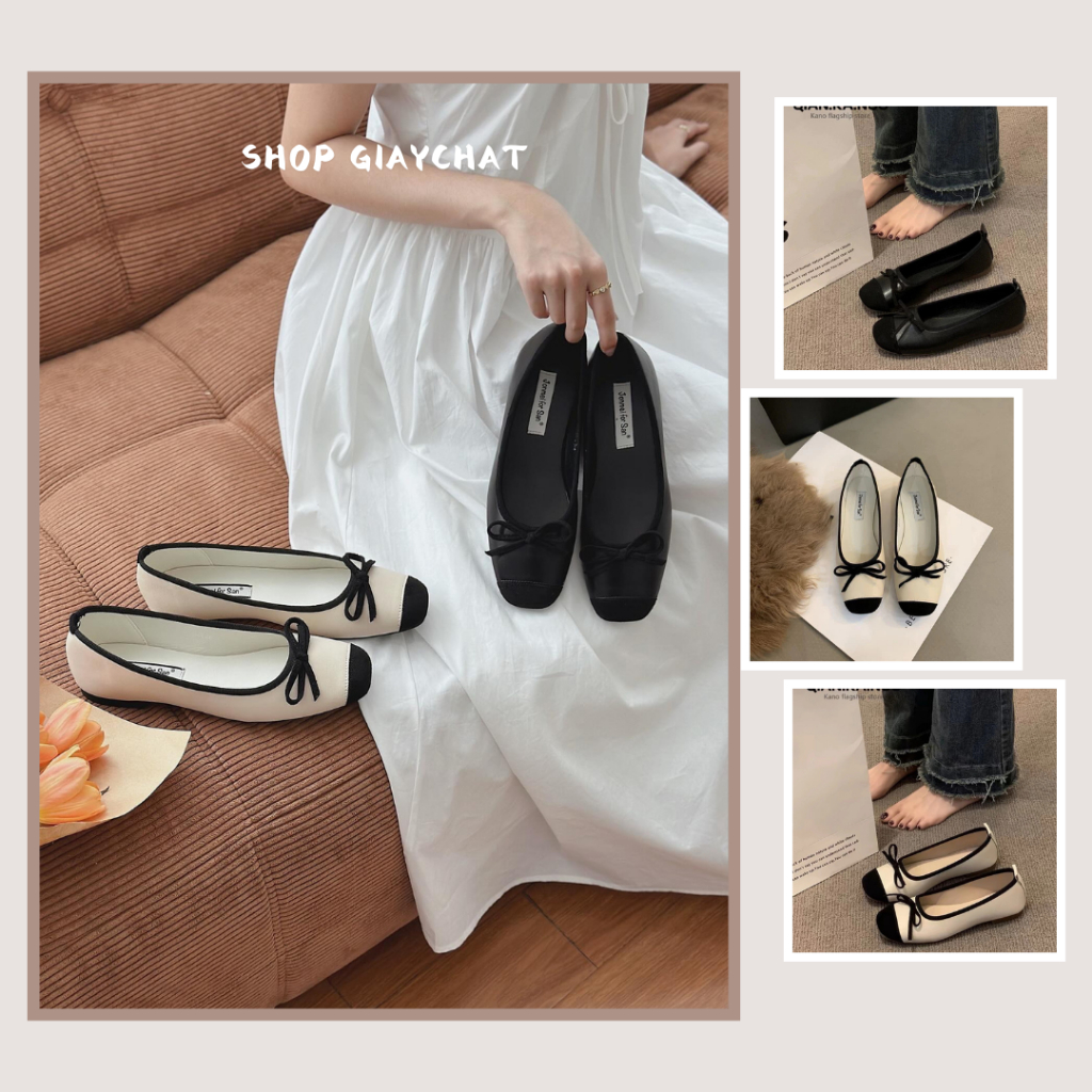 Giày Búp Bê Nữ, Giày Nữ Bệt Nơ Vá Mũi Đi Êm Chân Full Box Marry Jane Dễ Phối Đồ || Mã N07