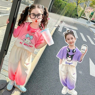  Sét bộ cộc tay quần dài không túi  in kuromi gồm 8 màu cho bé gái từ 12-45kg cực xinh và mát mã D3  