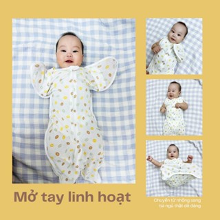 Link 2 - Nhộng Chũn Mở Tay Lưới Mesh Thông Hơi – Túi Ngủ Cotton 100% KEN MESH Cho Bé Từ Sơ Sinh Đến 24 Tháng