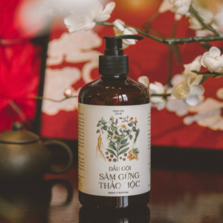 Dầu gội thảo dược CÔ BI - Dầu gội thảo mộc sâm gừng kích mọc tóc, mềm mượt, phục hồi nang tóc