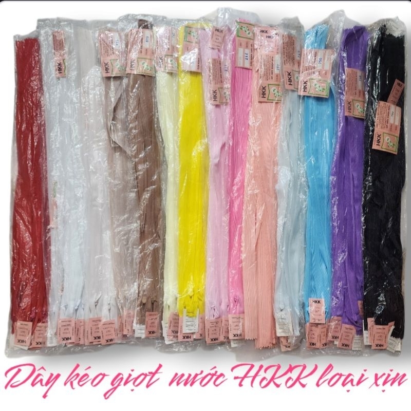 Dây kéo giọt nước 50cm loại tốt HKK