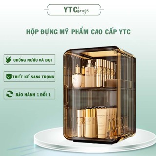 YTC- Tủ Đựng Mỹ Phẩm Để Bàn -Kệ Đựng Ly Cốc, Bình Sữa,  Bằng Acrylic Trong Suốt Chống Bụi sang trọng
