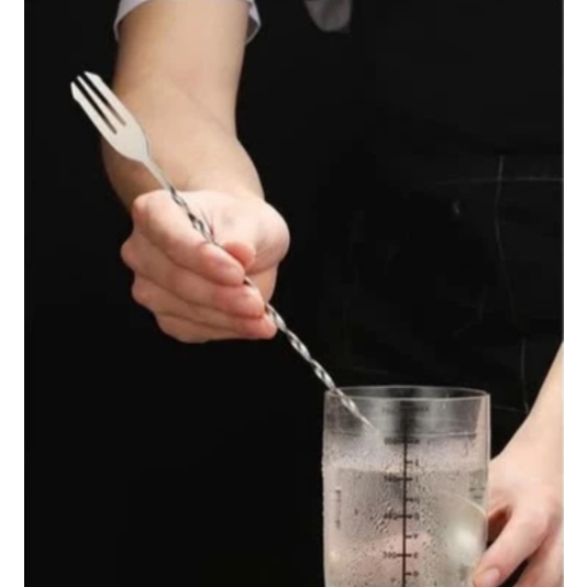 Thìa bar pha chế inox 2 đầu - Bar spoon 32cm hoặc 26cm - Thìa Bar 26cm - thìa Bar 32cm