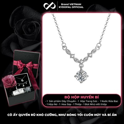[HCM Hỏa Tốc] Dây chuyền bạc nữ KYDOPAL dáng giọt nước lấp lánh cá tính trang sức ý 925 cao cấp - PAL9C1C2
