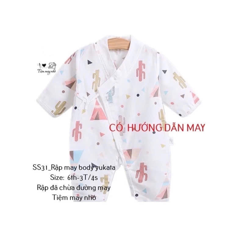 SS31_ Rập giấy may body yukata sơ sinh