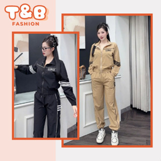  Set bộ gió lụa cổ bẻ Bộ quần áo thu đông chất liệu dày dặn trẻ trung năng động M012 