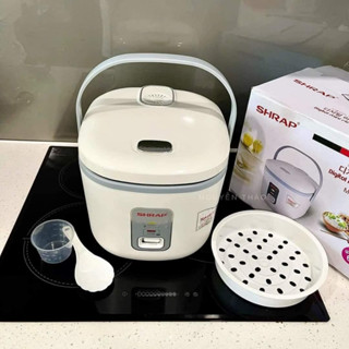 Nồi cơm điện Shap 1.8L thiết kế sang trọng lòng nồi dày dặn chống dính có vỉ hấp công suất 900w