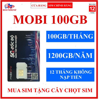 Sim 4G Mobifone trọn gói 1 năm không nạp tiền MDT255 MDT350 12MDT150 100GB