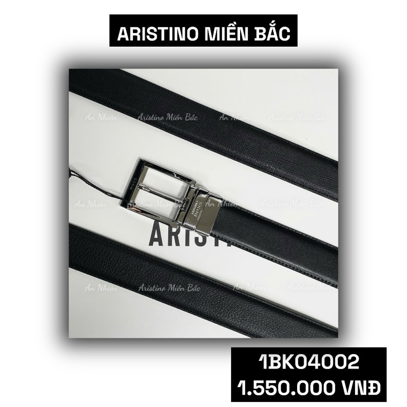 Thắt lưng Aristino BS cao cấp 1BK04002 khoá cài mặt trắng sang trọng thiết kế đơn giản tinh tế