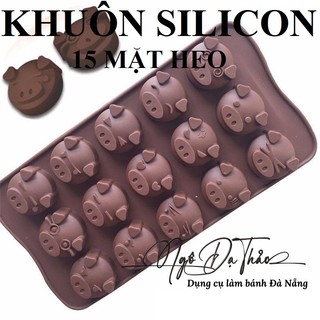 Khuôn sillicone socola 15 mặt heo ( DANANGBAKINGTOOL 2501.049 )