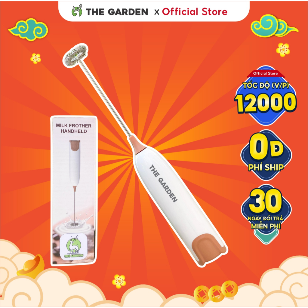 Máy tạo bọt cafe THE GARDEN IGWT máy đánh trứng mini cầm tay