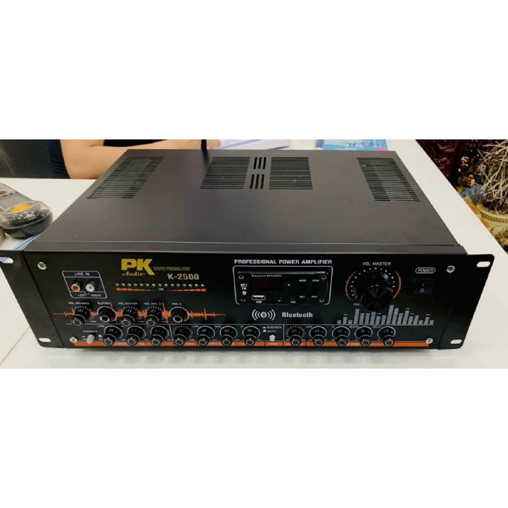 Đẩy công suất liền vang  PK Acoustic Model K 2500, 1000w,  16 sò to, có chống hú,  (không kèm Mic)iế