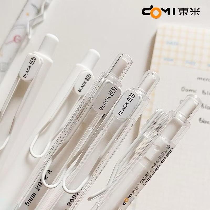 Bút bi nước bút gel gel DOMI 911 mực đen ngòi 0,5mm - bút loại tốt có bán ngòi của hãng