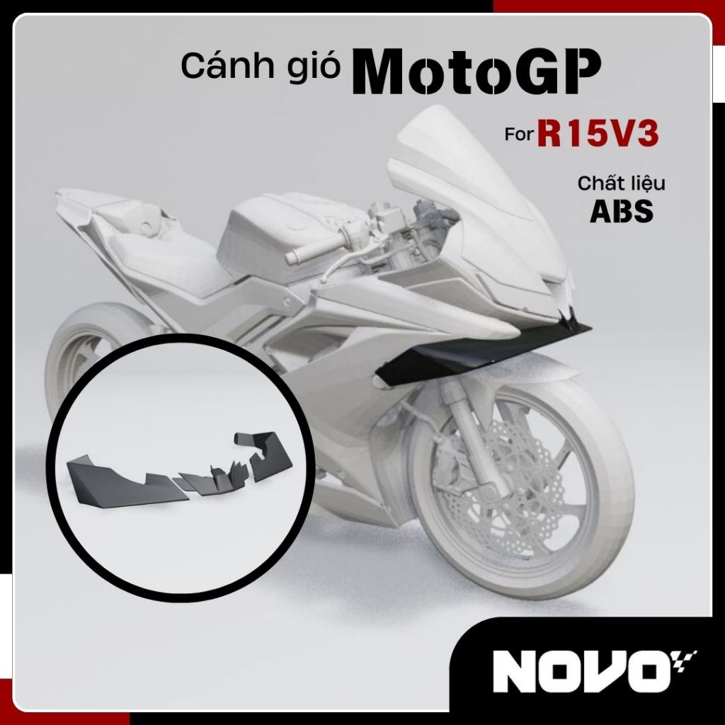Cánh Gió Moto GP Cho R15V3 - Chất Liệu ABS Cao Cấp - Hàng In 3D