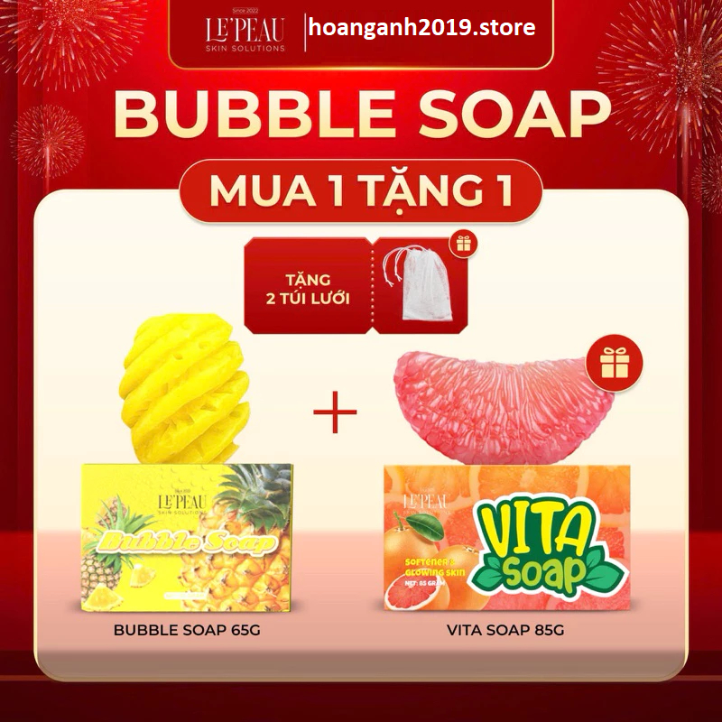  Soap Bưởi Vita Soap Dứa tắm trắng kích trắng tẩy da chết Bubble Soap 