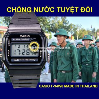  Đồng Hồ Nam Casio F-94W8 .c. Điện Tử Huyền Thoại Made In Thailand Chống Nước Siêu Bền 