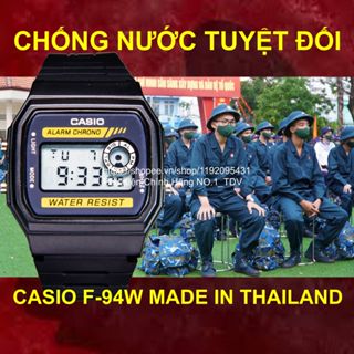 Đồng Hồ Nam Casio F-94W9 .d., Điện Tử Huyền Thoại, Made In Thailand, Chống Nước, Siêu Bền