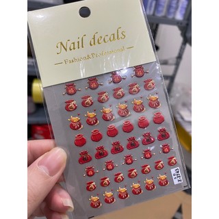 Sticker Thần Tài Tết 5D Nổi Dán Móng
