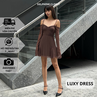 [DELPHINE]_Đầm hở vai 2 dây | Luxy dress
