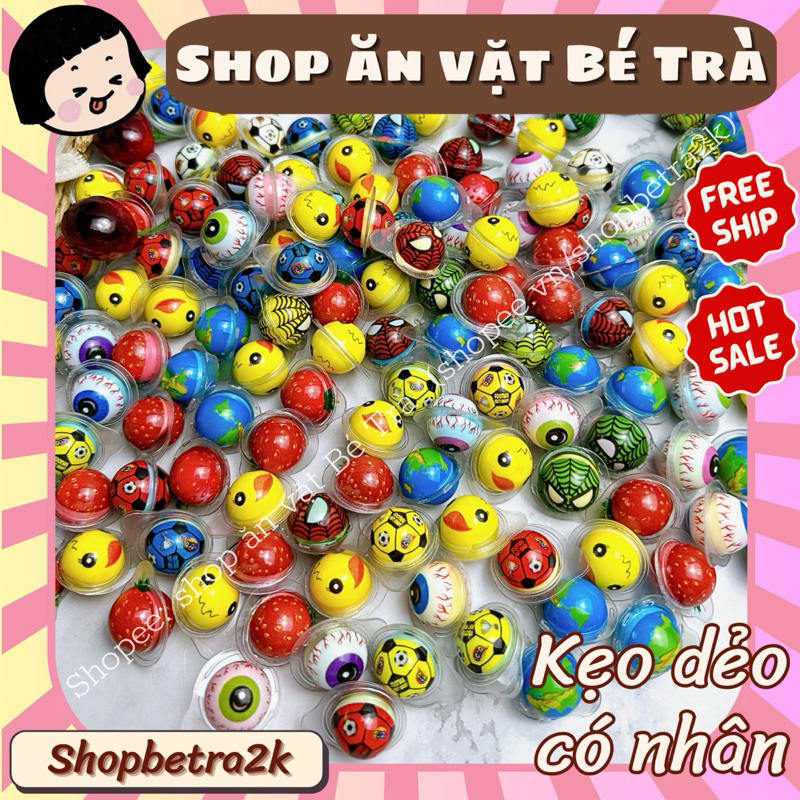 Kẹo dẻo bi mini trái cây nhân siro các hình