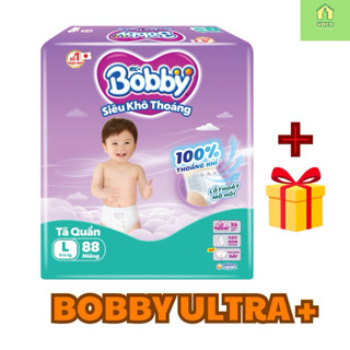 (Nhiều miếng) Tã/bỉm QUẦN Bobby Ultra+ siêu tiết kiệm đủ size M96/ L88/ XL76/ XXL70 miếng giá tốt