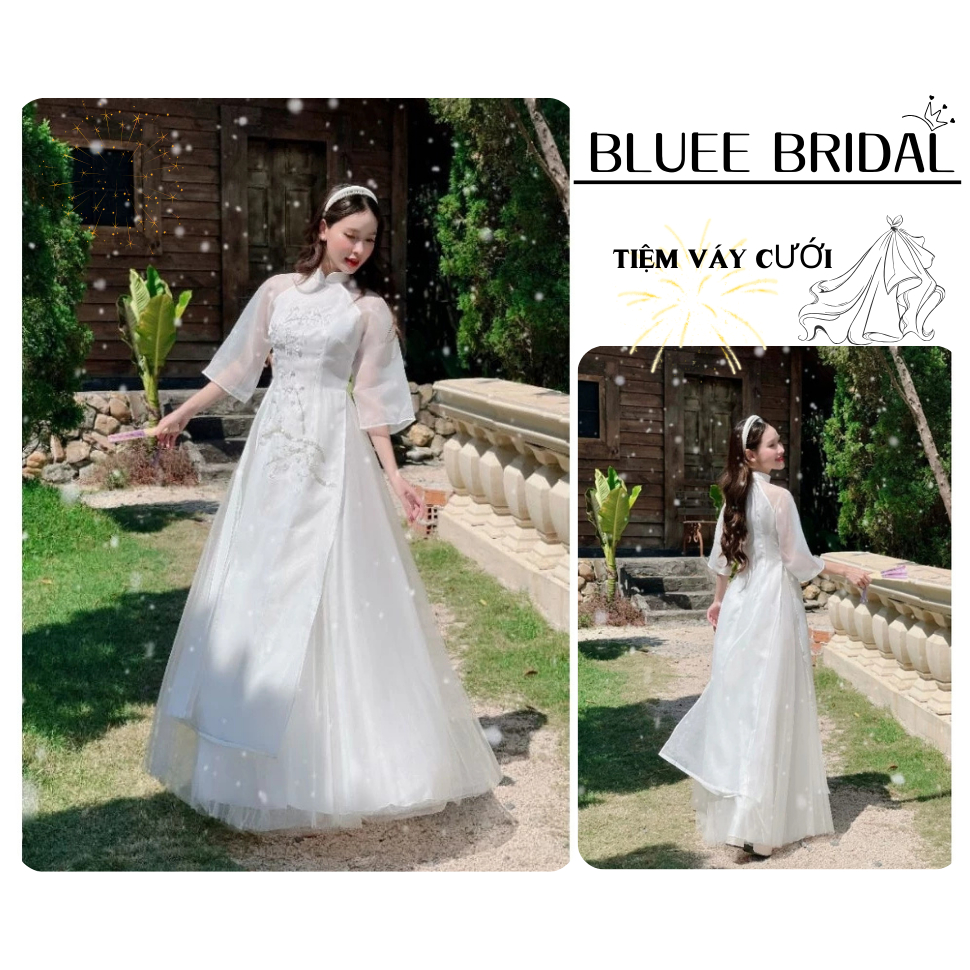 Chân váy Măc Áo Dài Tùng Xòe Bốn Lớp Phụ Kiện Mặc Áo Dài Dịp Lễ Cưới