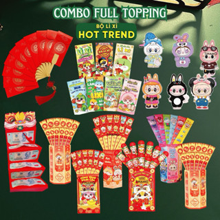 Combo trọn bộ bao lì xì Tết 2025, mua 1 lần lì xì nguyên mùa Tết, bao lì xì cao cấp TINAMO