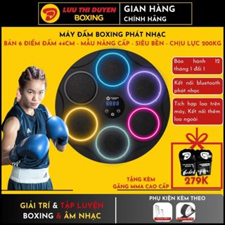 Máy tập Boxing theo nhạc Lừu Thị Duyên- Kết nối bluetooth phát nhạc - Máy tập đấm bốc tại nhà - Loa to - Bền bỉ