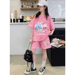 Bộ quần áo Baby Three H.C cotton mềm mịn mát cho bé, đồ bé gái mùa hè