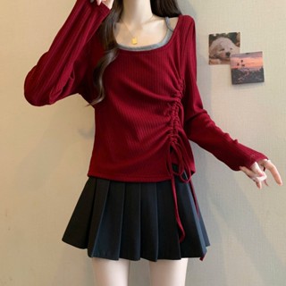 Áo thun BIGSIZE cổ U rút dây M6821 55-95KG [BOON BOON BIGSIZE]