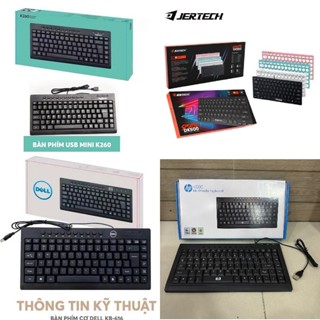 Bàn phím máy vi tính có dây mini Logitech K260/ Jertech DK500/ Dell BK616, 211/ HP K600/ K1000. NL
