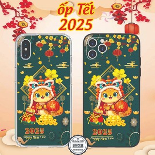 Ốp Tết 2025 Ất Tỵ Đẹp Hình Con Rắn Hoa Mai Màu Vàng Nền Xanh iPhone 16 15 14 13 12 11 Pro Max 6 7 Plus X Xs Max OPTET014
