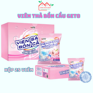 Combo 25 Viên thả bồn cầu GETO diệt khuẩn thơm mát tẩy sạch mảng bám khử mùi toilet thơm lâu không gian nhà vệ sinh