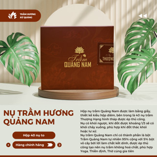 Nụ Trần Hương - Hộp 50 Nụ Tháp Khói Ngược Trầm Hương Tự Nhiên Cao Cấp - Dùng Thờ Cúng Xông Nhà