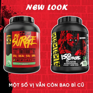 Mutant Iso Surge (2.27Kg/71Liều) Hỗ trợ tăng cơ giảm mỡ, 25g Whey Protein Isolate, 16.3g EAA, 5.5g BCAA