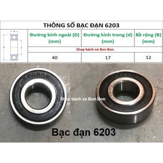 10 Bạc đạn 6203 (Bạc đạn không hộp).
