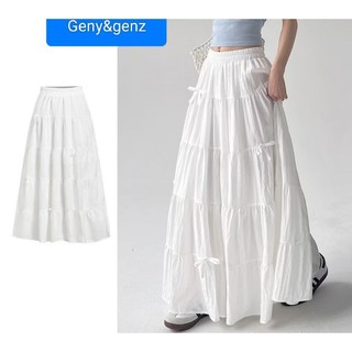  #Chân váy dài maxi 5Tầng Có nơ xinh  2 lớp  có big size dài 90_99cm 