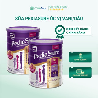[Có Tem Phụ] Mẫu Mới - Sữa PediaSure Úc Nắp Tím Vị Vani, Vị Dâu Lon 850gr - Mint Mart