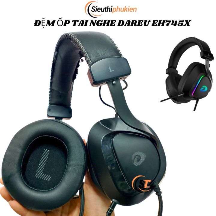 Cặp đệm ốp dùng cho tai nghe Dareu EH745X , ốp tai nghe Dare 745X, bọc mút tai nghe