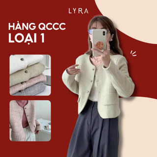 Áo khoác dạ nữ cao cấp LYRA CSYAK0214 chất liệu lông cừu ép dáng ngắn phong cách Hàn Quốc trẻ trung