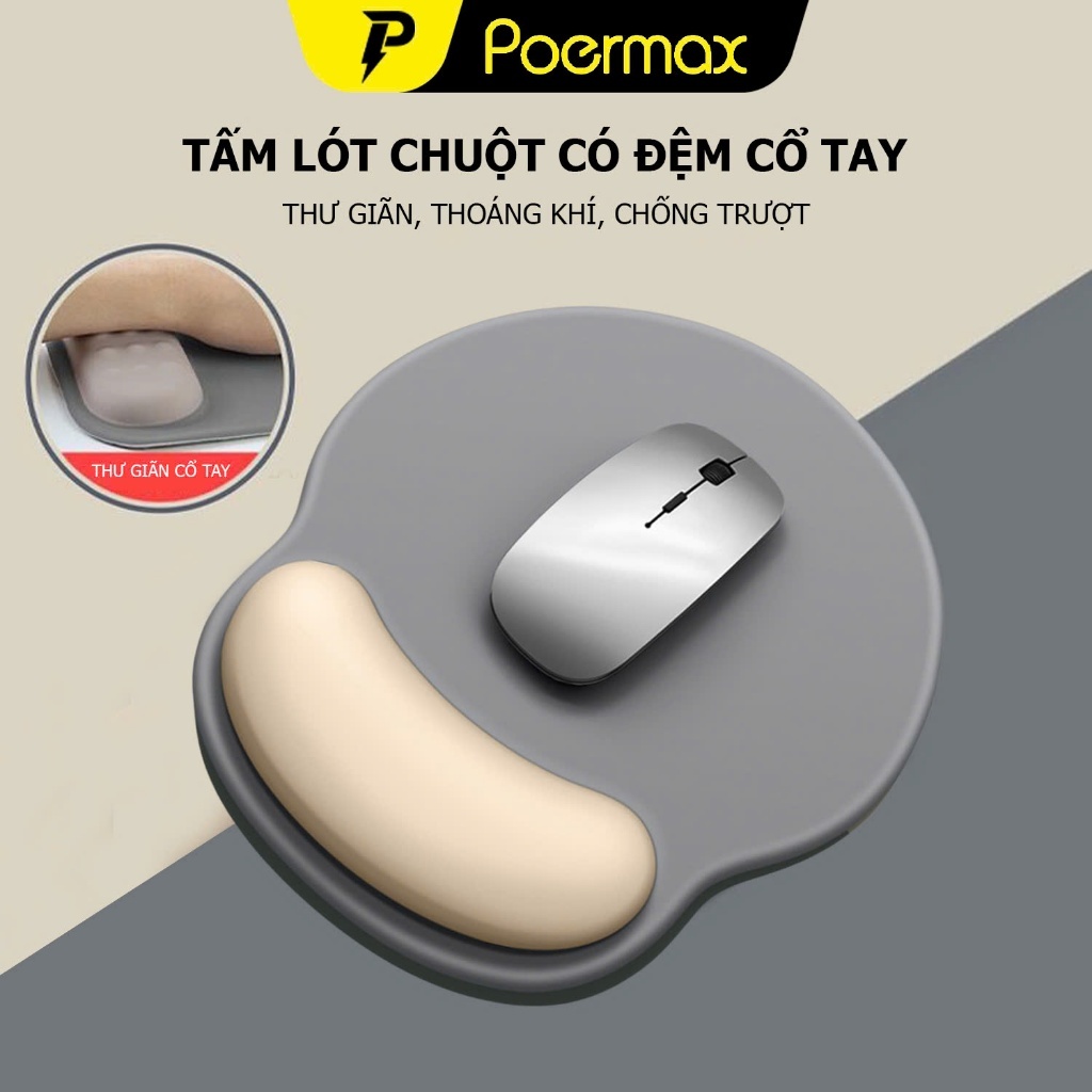 Lót chuột có đệm kê tay chống mỏi làm bằng cao su non