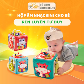Hộp âm nhạc BESUN đa năng cho bé, quà tặng thôi nôi bé trai bé gái từ 0-12 tháng giáo dục phát triển sớm nhạc Tiếng Anh