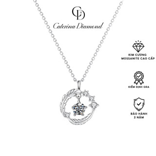 Dây chuyền nữ Kim Cương Moissanite Caterina Diamond Light Feather Moonstone Necklace DN007
